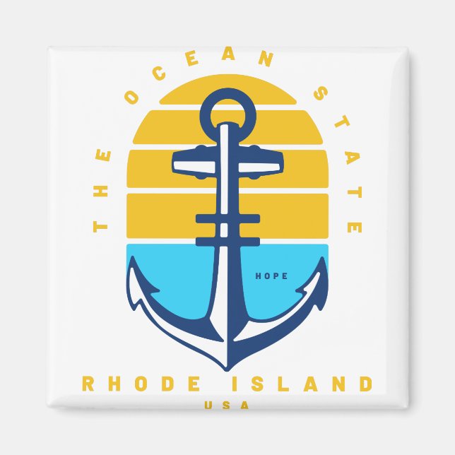 Imán Estado del Océano de Rhode Island (Frente)