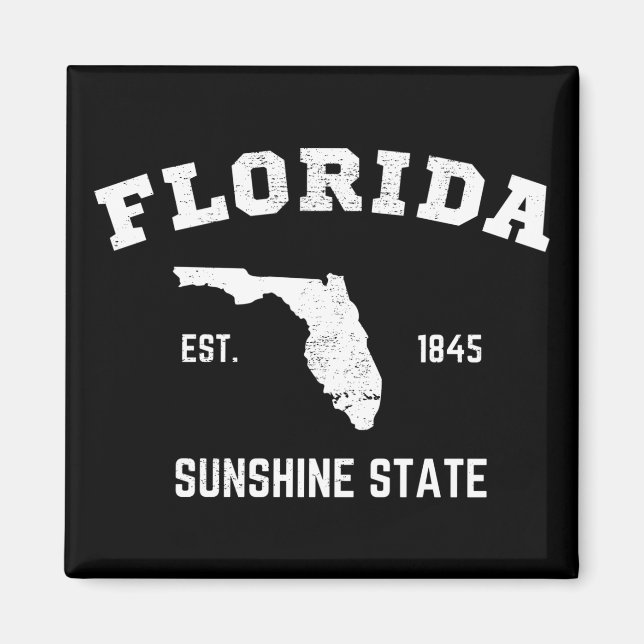 Imán Estado Sunshine Florida Oriental 1845 (Frente)