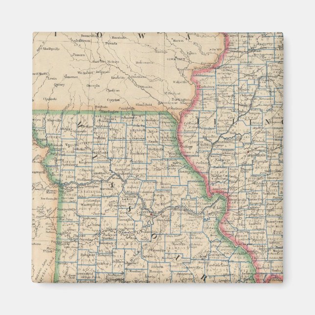 Imán Estados de Illinois, Misuri y Arkansas (Frente)