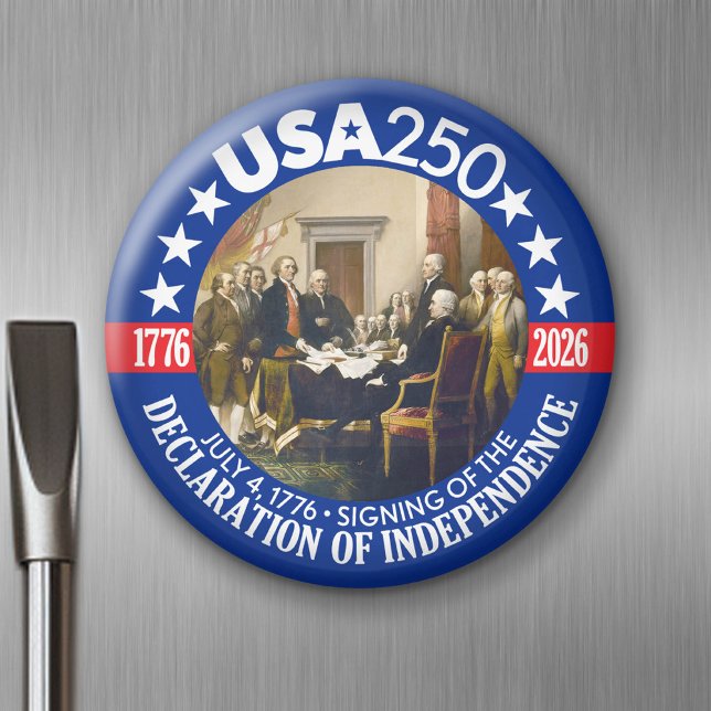 Imán Estados Unidos 250 - 1776-2026 - Declaración de In (USA 250 - Celebrate America - American Revolution 250 Magnet)
