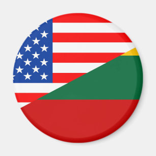 Imán estados unidos américa lithuania half flag ee coun