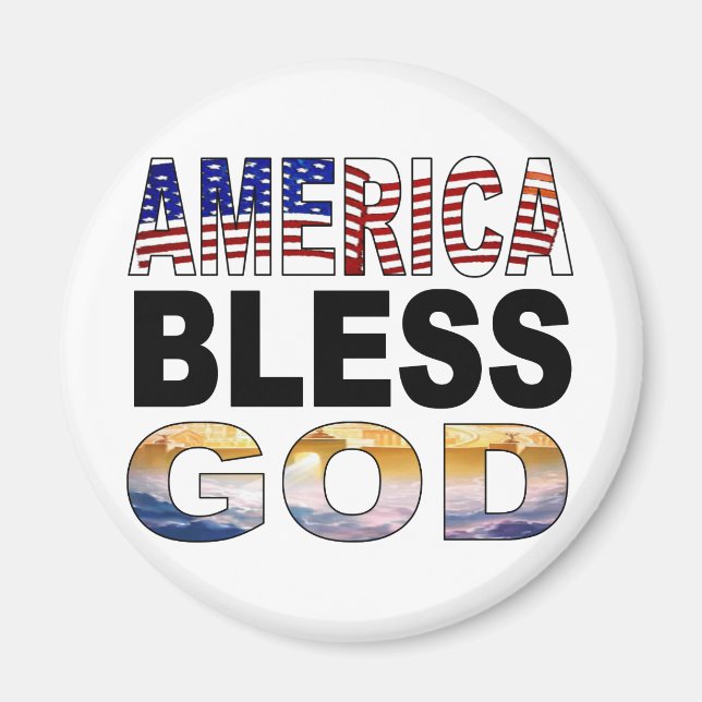Imán Estados Unidos bendiga a Dios (Frente)