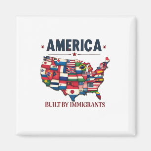 Imán Estados Unidos construido por inmigrantes patriota