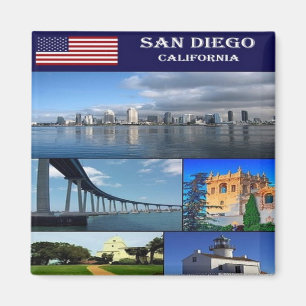 Imán Estados Unidos de América - San Diego - Collage