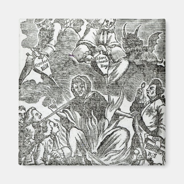 Imán Estados Unidos en llamas (Frente)