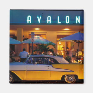 Imán Estados Unidos, FL, Miami, South Beach por la noch