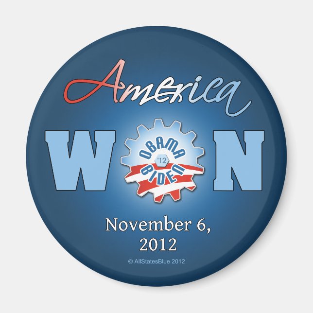 Imán Estados Unidos Ganó El 6 De Noviembre De 2012 (Frente)
