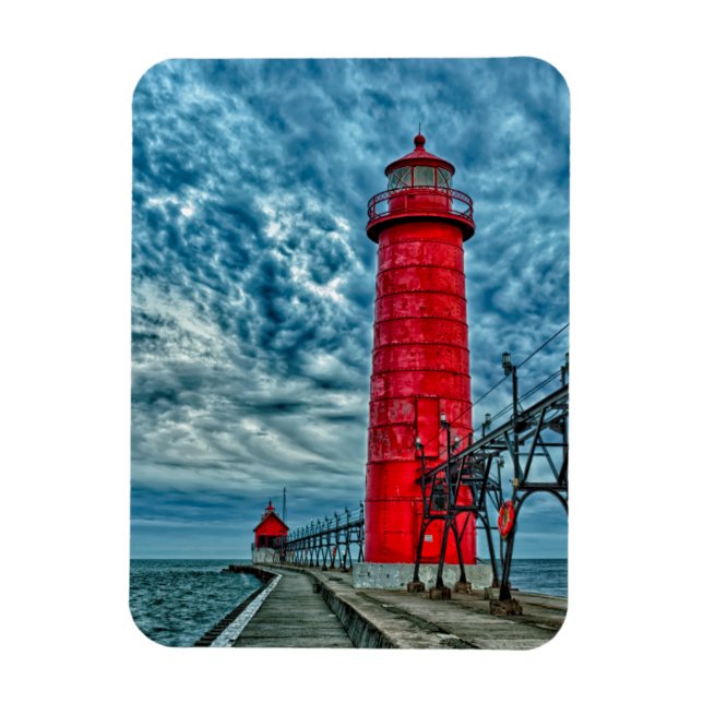 Imán Estados Unidos, Grand Haven, Michigan, faro (Vertical)