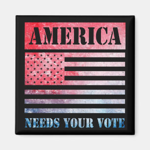 Imán Estados Unidos necesita tu voto de patriota rojo b
