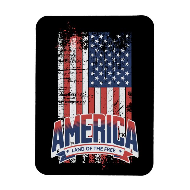 Imán Estados Unidos - Tierra de los libres (Vertical)
