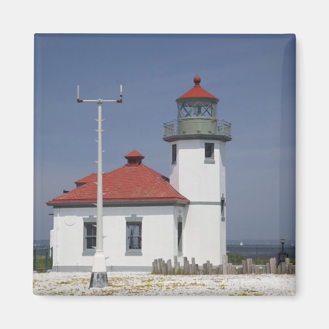 Imán Estados Unidos, Washington, Seattle, Faro Alki Poi (Frente)