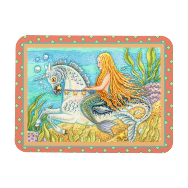 IMÁN ESTALLION DE MERMAID & MAR, FANTASÍA BLANCA UNICOR (Horizontal)