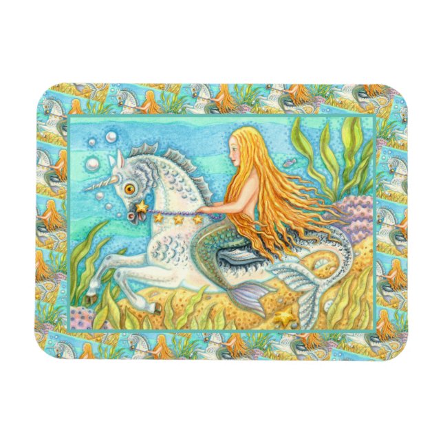 IMÁN ESTALLION DE MERMAID & MAR, FANTASÍA BLANCA UNICOR (Horizontal)