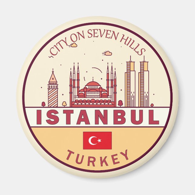 Imán Estambul Turquía: Emblema de la línea aérea (Frente)