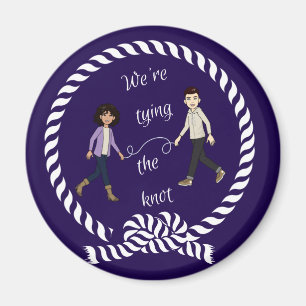 Imán Estamos amarrando el ánime de color náutico