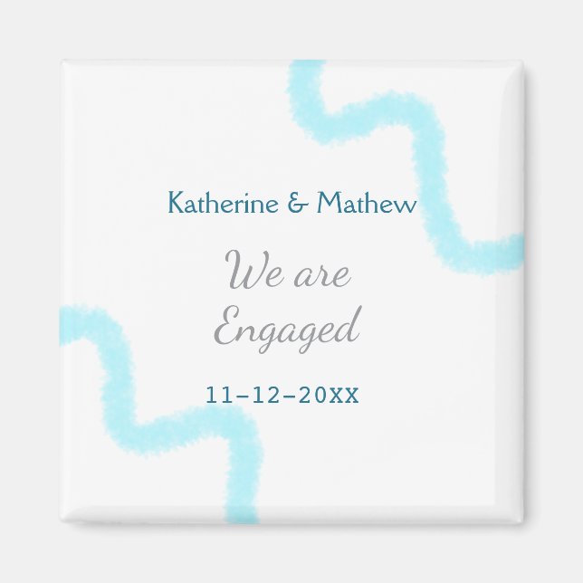 Imán Estamos comprometidos con la espiral de acuarela g (Frente)