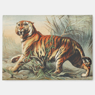 Imán Estampa de arte naturalista del tigre real de Beng