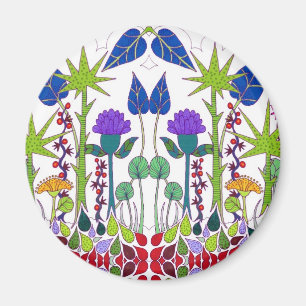 Imán Estampado de flores encantador