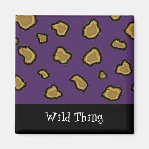 Imán Estampado de leopardo morado