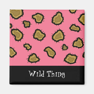 Imán Estampado de leopardo rosa