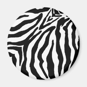 Imán Estampado de zebra blanco y negro