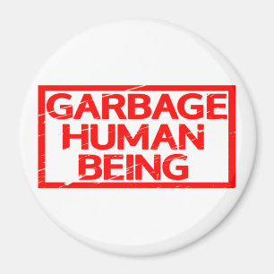 Imán Estampilla de ser humano de basura