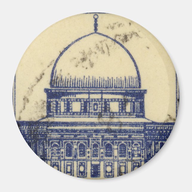 Imán estampilla palestina antigua 1920_ folclore palest (Frente)