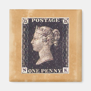 Imán Estampilla Penny Black Postage