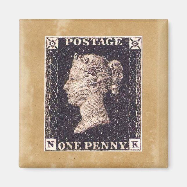 Imán Estampilla Penny Black Postage (Frente)