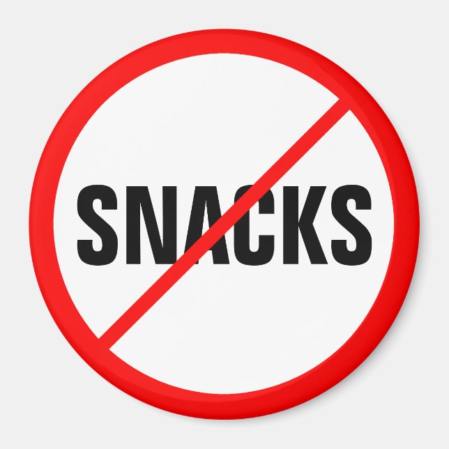 Imán ¡Están prohibidos los aperitivos! (Frente)