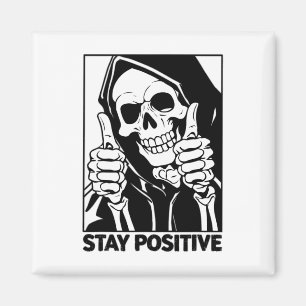 Imán Estancia Motivadora Positiva Skeleton Grim Reaper