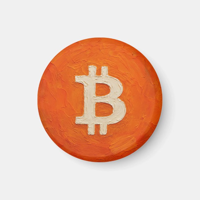 Imán Estándar de Bitcoin (Petróleo, Estilo: 3) (Frente)