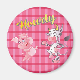 Imán estándar de Cow N' Pig de Howdy
