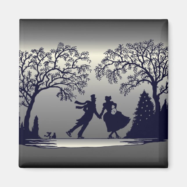 Imán Estanque para patinar sobre hielo - Silhouette (Frente)
