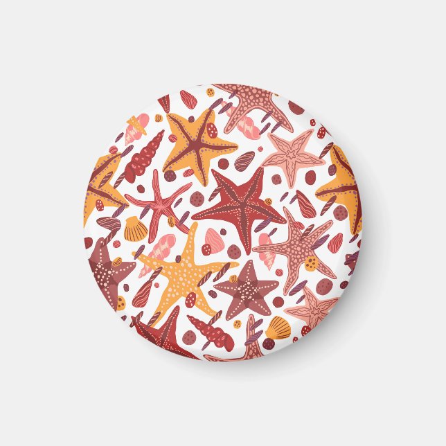 Imán Estanques de Starfish: Patrón del Mar Escandinavo (Frente)
