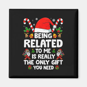 Imán Estar Relacionado A Mí Navidades Graciosos Familia