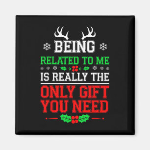 Imán Estar Relacionado A Mí Navidades Graciosos Familia