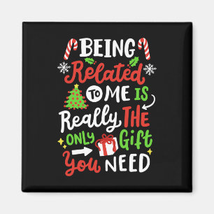 Imán Estar Relacionado A Mí Navidades Graciosos Familia