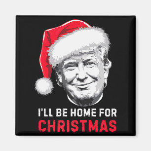 Imán Estaré en casa para Navidad Donald Trump Xmas Vaca