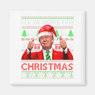 Imán Estaré en casa para Navidad Santa Trump Xmas Pijam