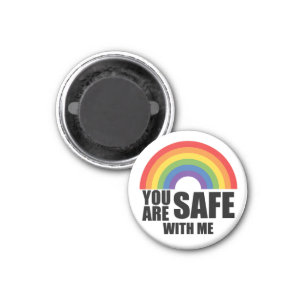 Imán Estás A Salvo Conmigo El Orgullo Arcoiris LGBTQ