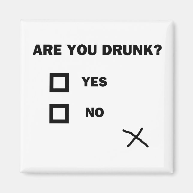 Imán ¿Estás Borracho? (Frente)