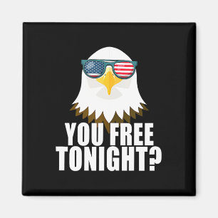 Imán Estás Libre Esta Noche Bandera Americana Patriótic
