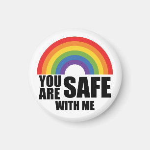 Imán Estás Seguro Conmigo Orgullo Arcoíris LGBTQ