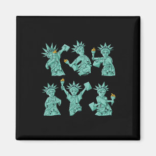 Imán Estatua Bailarina De La Libertad 4 De Julio Niños
