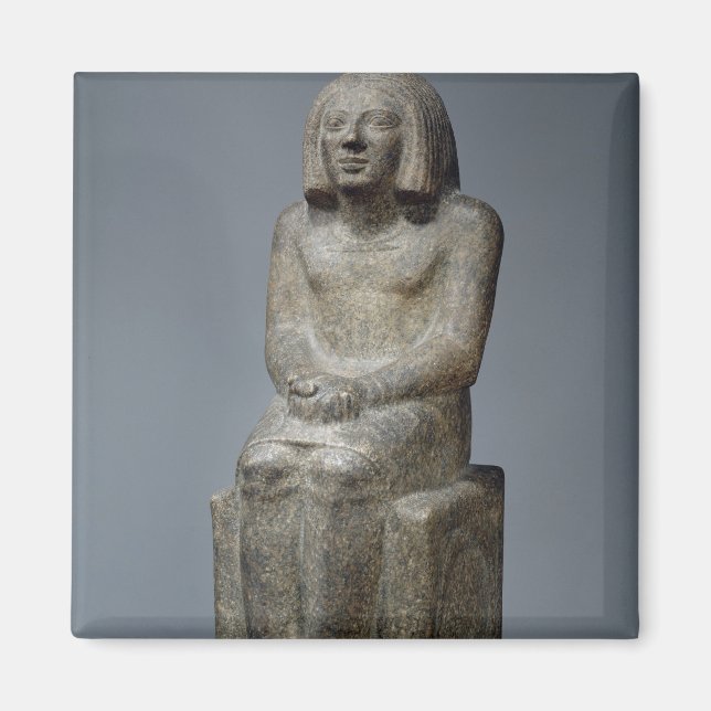 Imán Estatua de Ankh, Sacerdote de Horus, Pe Dinástico  (Frente)