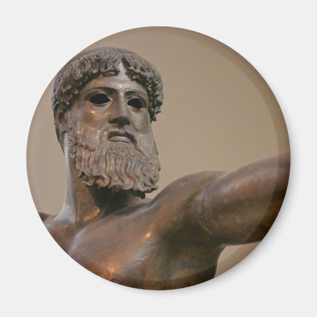 Imán Estatua de bronce de Zeus en Atenas, Grecia (Frente)