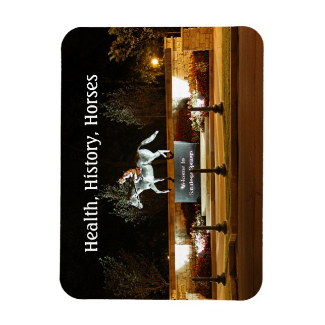 Imán Estatua de caballo de bailarina nativa Saratoga Ma (Vertical)