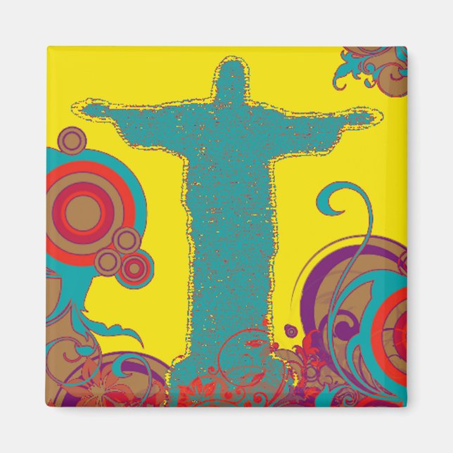 Imán Estatua de Cristo Corcovado (Frente)