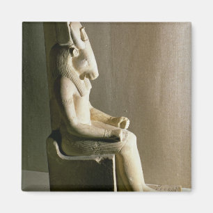 Imán Estatua de dios Montu con la cabeza de un toro, f